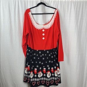 Plus size Santa Christmas dress